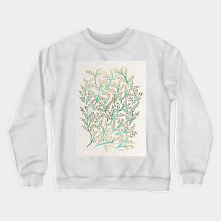 Green Gold Branches Crewneck Sweatshirt